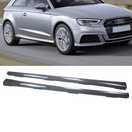 NINTE For 2013 - 2017 Audi A3 Hatchback Side Skirts Side Bottom Extension Lips - NINTE