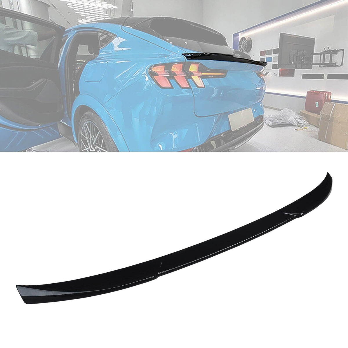 Ford Rear Wing NINTE For 2021-2024 Ford Mustang Mach-E Rear Spoiler Rear Trunk Spoiler ...