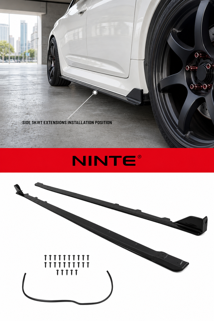 Side Rocker Panel Body Kit Fit for Subaru WRX STI 4-Door 2015-2021 Black ST Style Left and Right Pair