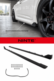 NINTE Side Rocker Panel Body Kit Fit for Subaru WRX STI 4-Door 2015-2021 Black ST Style Left and Right Pair - NINTE