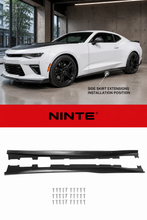 Laden Sie das Bild in den Galerie-Viewer, Side Rocker Panel Extension Kit Fit for Chevrolet Camaro RS SS LT LS 2016-2023 Black ZL1 Style 2-Piece Left and Right Set