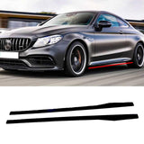 NINTE For 2015-2021 Benz W205 C300 Sport C-Class C43 C63 AMG Side Skirt Side Bottom Rocker Panels