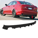 NINTE Rear Diffuser For 2006-2013 Lexus IS IS250 IS350 4DR ABS Painted Rear Bumper Lip