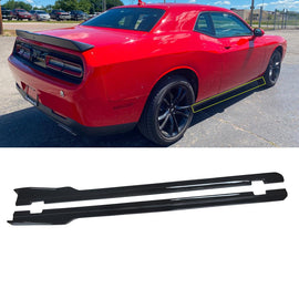 NINTE For 2015 - 2023 Dodge Challenger Side Skirts Rocker Panel Extension Lips Side Splitters - NINTE
