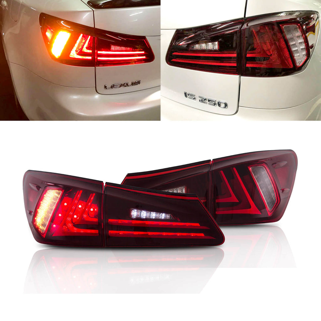 NINTE Taillights for For 2006-2012 Lexus IS250 IS350