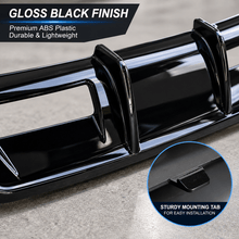 NINTE Rear Bumper Diffuser Splitter Kit Fit for Tesla Model 3 2017-2023 Painted Gloss Black ABS Plastic GT V2 Shark Fin Sport Style Without Logo