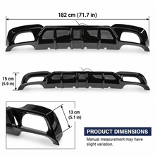 NINTE Rear Bumper Diffuser Splitter Fit for 2019-2022 BMW 3 Series G20 G21 G28 M Sport Painted Gloss Black One Piece Sport Style with Red LED Brake Light