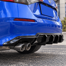 NINTE Rear Bumper Diffuser Fit for Honda Civic Sedan 2022-2026 Painted Gloss Black One Piece GT Shark Fin Sport Style Without Logo