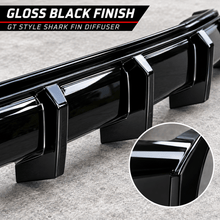 NINTE Rear Bumper Diffuser Fit for Honda Civic Sedan 2022-2026 Painted Gloss Black One Piece GT Shark Fin Sport Style Without Logo