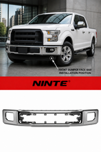 Charger l'image dans la galerie, NINTE For 2015 2016 2017 Ford F150 Chrome Stamped Steel Front Bumper Face Bar w/ Fog Light Hole One-Piece Stronger and More Reliable