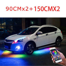 Load image into Gallery viewer, NINTE 4PCS 12V IP65 Bluetooth App Control Flowing Color RGB LED Strip