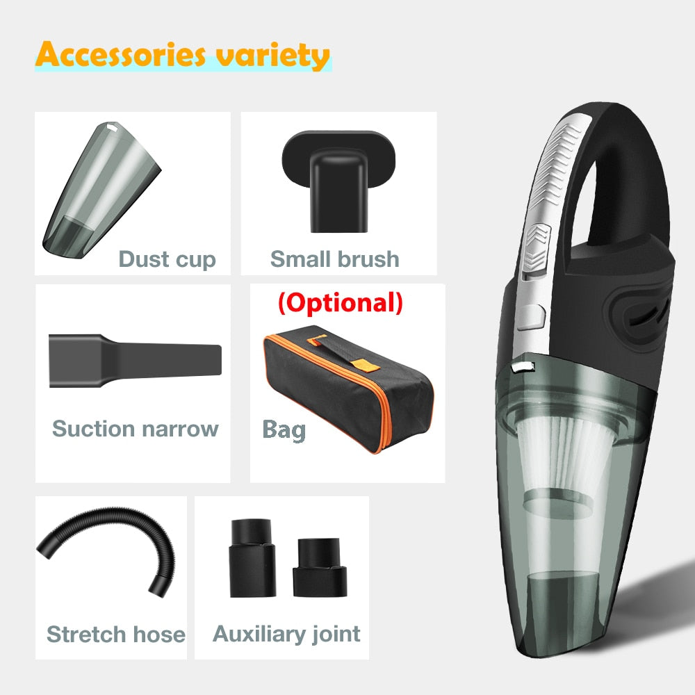 Ninte Car Wireless Vacuum Cleaner 7000Pa Strong Suction Power Home Portable