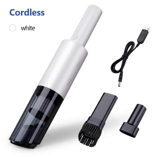 Ninte Wireless Car Vacuum Cleaner Portable Handheld Automatic White Usb Charging Accessories