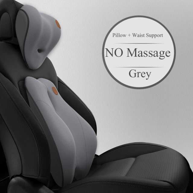 Ninte Auto Waist Seat Back Cushion Car Pillow Set Electric Massage Lumbar No Gy Accessories