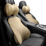 NINTE Breathable Car Neck Pillow Set Lumbar Seat Support Cushion Universal Back Pillows Accessories