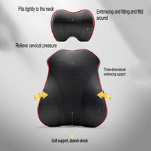 Laden Sie das Bild in den Galerie-Viewer, Ninte Breathable Car Neck Pillow Set Lumbar Seat Support Cushion Universal Back Pillows Accessories