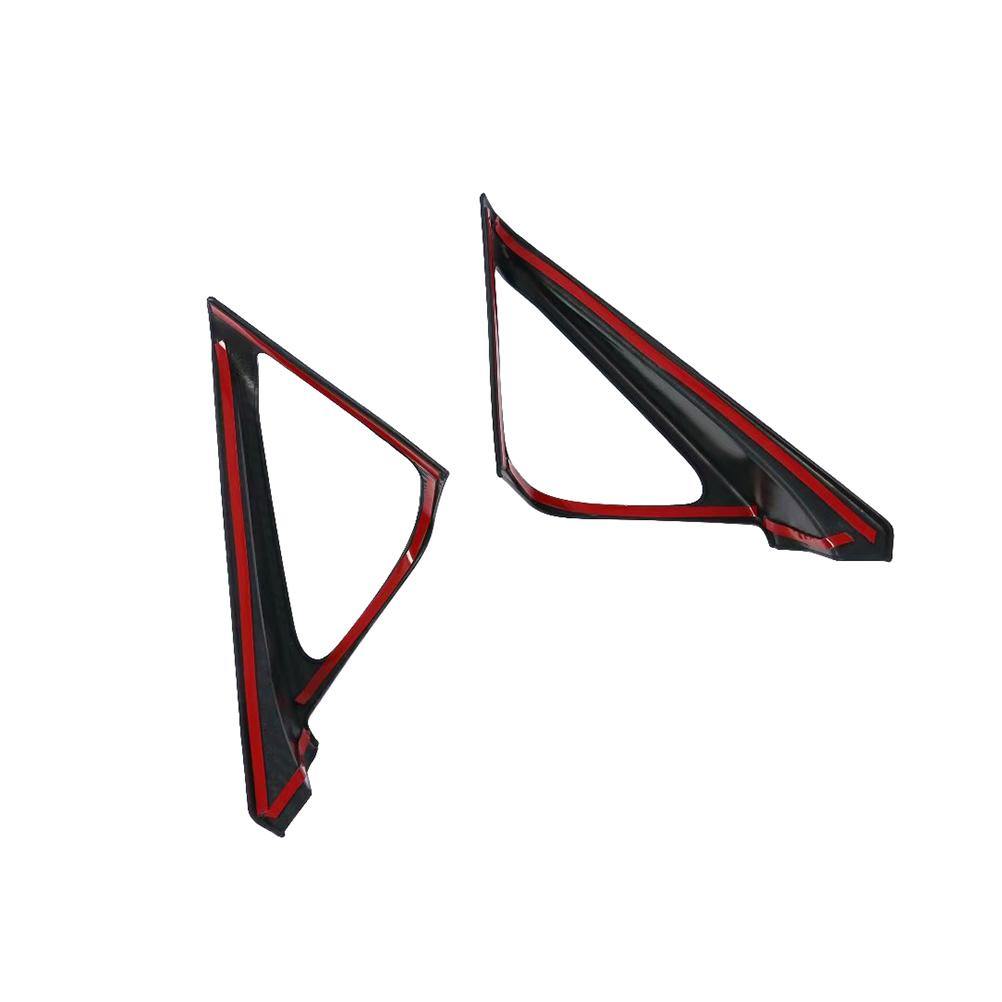 Ninte 2 PCS ABS Carbon Style Car Front Door Internal Triangle Styling Trim Decoration For 2018-2019 10th Honda Accord - NINTE