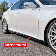NINTE Side Rocker Panel Splitter Kit Fit for Lexus IS250 IS350 2006-2013 Painted Gloss Black 78.7-Inch 6-Piece Without Logo - NINTE