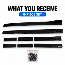NINTE Side Rocker Panel Splitter Kit Fit for Lexus IS250 IS350 2006-2013 Painted Gloss Black 78.7-Inch 6-Piece Without Logo - NINTE