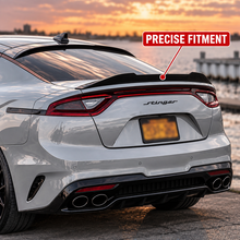 NINTE Rear Trunk Spoiler Wing Fit for Kia Stinger 2018-2023 Painted Gloss Black One Piece Highkick Duckbill Style