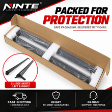 NINTE Side Rocker Panel Side Skirt Kit Fit for Honda Civic Coupe Sedan 2001-2005 Black Polypropylene RS Style - NINTE