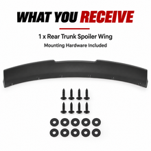 NINTE Rear Trunk Spoiler Wing Fit for Chevrolet Camaro 2010-2013 Unpainted Black ABS Plastic One Piece Duckbill Style