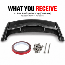 NINTE Rear Roof Spoiler Wing Fit for Ford Focus Hatchback 2013-2018 Painted Carbon Fiber Look One Piece RS Style