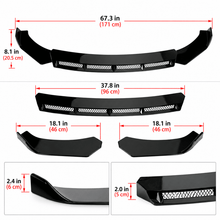 NINTE Front Bumper Lip Splitter Spoiler Fit for Dodge Durango SRT GT 1998-2024 Gloss Black - NINTE