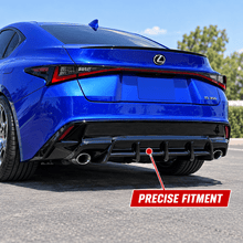 NINTE Rear Bumper Diffuser Fit for Lexus IS300 IS350 2021-2026 Gloss Black CTM Design V1 - NINTE