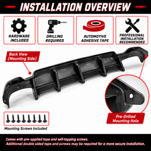 NINTE Rear Bumper Diffuser Fit for Lexus IS300 IS350 2021-2026 Gloss Black CTM Design V1 - NINTE