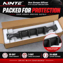 NINTE Rear Bumper Diffuser Fit for Chrysler 300 300S 2012-2014 Matte Black Shark Fin Style - NINTE