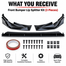 NINTE Front Bumper Lip Splitter Fit for Toyota Camry SE XSE LE XLE 2025-2026 Gloss Black - NINTE