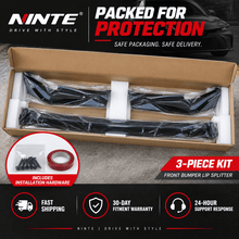NINTE Front Bumper Lip Splitter Fit for Toyota Camry SE XSE LE XLE 2025-2026 Gloss Black - NINTE