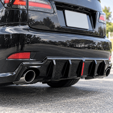 NINTE Rear Bumper Diffuser Kit Fit for Lexus IS250 IS350 2006-2013 Gloss Black LED JDM Style - NINTE