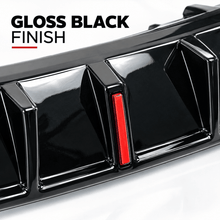 NINTE Rear Bumper Diffuser Kit Fit for Lexus IS250 IS350 2006-2013 Gloss Black LED JDM Style - NINTE
