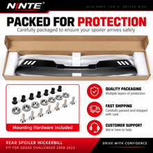NINTE Rear Trunk Wickerbill Spoiler Wing Fit for DODGE Challenger 2008-2023 SRT Style