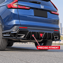 NINTE Rear Bumper Diffuser Lip Spoiler Kit Fit for Honda CR-V CRV 2023-2026 Gloss Black LED - NINTE
