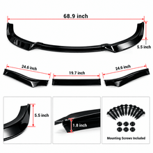 NINTE Front Bumper Lip Splitter Fit for Chrysler 300 2015-2023 Gloss Black - NINTE