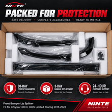 NINTE Front Bumper Lip Splitter Fit for Chrysler 300 2015-2023 Gloss Black - NINTE