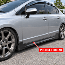 NINTE Left and Right Rocker Side Skirt Kit Fit for Honda Civic Sedan 4DR 2006-2011 Black ABS Plastic RR Style - NINTE
