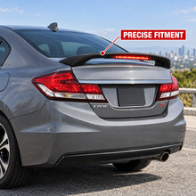 NINTE Rear Trunk Spoiler Wing Fit for Honda Civic Sedan 2012-2015 Matte Black with Integrated LED