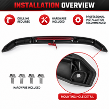 NINTE Rear Trunk Spoiler Wing Fit for Honda Civic Sedan 2012-2015 Matte Black with Integrated LED