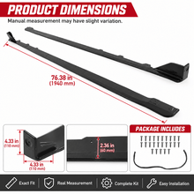 NINTE Side Rocker Panel Body Kit Fit for Subaru WRX STI 4-Door 2015-2021 Black ST Style Left and Right Pair - NINTE