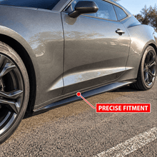 NINTE Side Rocker Panel Extension Kit Fit for Chevrolet Camaro RS SS LT LS 2016-2023 Black ZL1 Style 2-Piece Left and Right Set - NINTE
