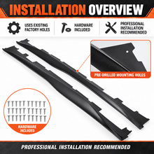 NINTE Side Rocker Panel Extension Kit Fit for Chevrolet Camaro RS SS LT LS 2016-2023 Black ZL1 Style 2-Piece Left and Right Set - NINTE