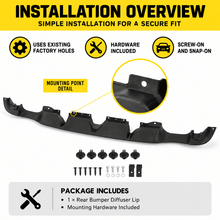 NINTE Rear Bumper Diffuser Lip Splitter Fit for Scion FR-S Toyota 86 Subaru BRZ 2013-2020 Sport Style - NINTE
