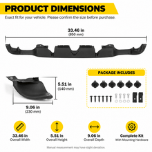 NINTE Rear Bumper Diffuser Lip Splitter Fit for Scion FR-S Toyota 86 Subaru BRZ 2013-2020 Sport Style - NINTE