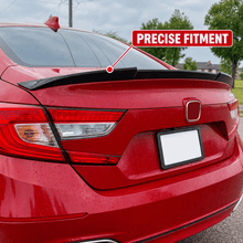 NINTE Rear Trunk Lip Spoiler Wing Fit for Honda Accord 2018-2022 Painted Gloss Black One Piece Highkick Duckbill Style Without Logo - NINTE