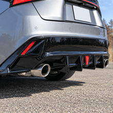 NINTE Rear Bumper Diffuser Lip Fit for Lexus IS300 IS350 2021-2025 Painted Gloss Black 3-Piece Sport Style with LED - NINTE