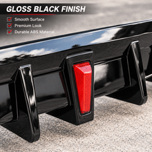 NINTE Rear Bumper Diffuser Lip Fit for Lexus IS300 IS350 2021-2025 Painted Gloss Black 3-Piece Sport Style with LED - NINTE